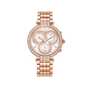 Harry Winston Premier Mother Of Pearl Dial 18K Rose Gold Chronograph Ladies Watch