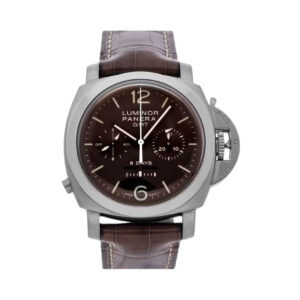 Panerai Luminor Chrono Monopulsante 8 Days Gmt 44Mm Titanium Limited Edition To 500 Pcs Men’S Watch Ref. Pam00311