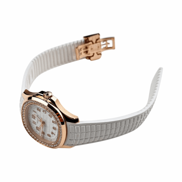 Patek Philippe Aquanaut 5269/200R-001 Diamond-Set Bezel 18K Rose Gold White Dial - Image 3