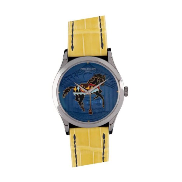 Patek Philippe Calatrava 5077P-064 Carousel Blue Dial - Image 4