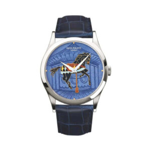 Patek Philippe Calatrava 5077P-064 Carousel Blue Dial