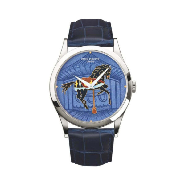 Patek Philippe Calatrava 5077P-064 Carousel Blue Dial