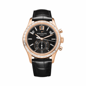 Patek Philippe Complications 5961R-010 Ebony Black Dial Baguette 18K Rose Gold