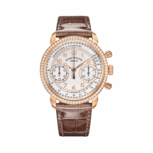 Patek Philippe Complications 7150/250R Chronograph 18k Rose Gold Brown Alligator Leather Strap