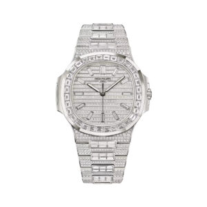Patek Philippe Nautilus Haute Joaillerie 5811/1460G-001 White Gold Full Diamond 41mm Men’s Watch