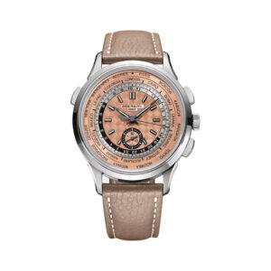 Patek Philippe World Time 5935A-001 Chronograph Stainless Steel Salmon Dial 41mm Men’s Watch