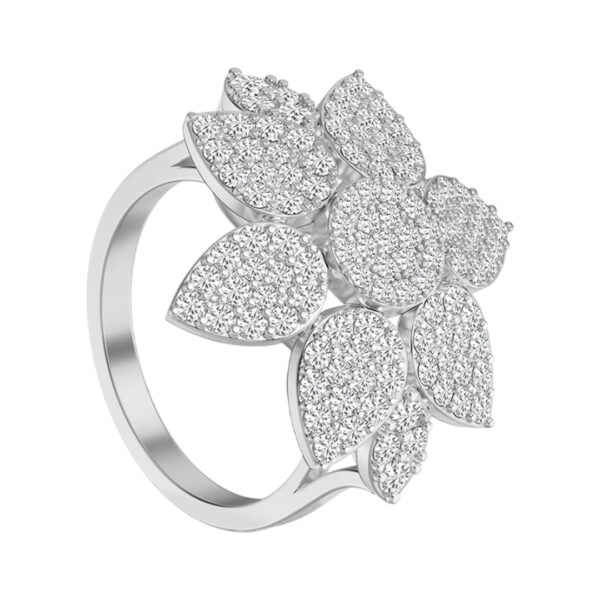 Queen of Vines Diamond Ring -1.48 CTS- HRD-F-G/SI 951R,Total Wt – 6.34gm