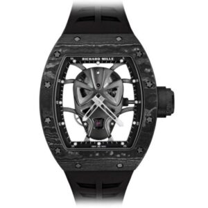Richard Mille Rm 52-06 Mask Black Carbon Tourbillon 42Mm Black Rubber Straps Men’S Watch