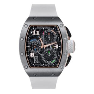 Richard Mille Rm 72-01 Ti Automatic Winding Lifestyle Flyback Chronograph 38.4Mm X 47.3Mm Titanium  White Rubber Straps