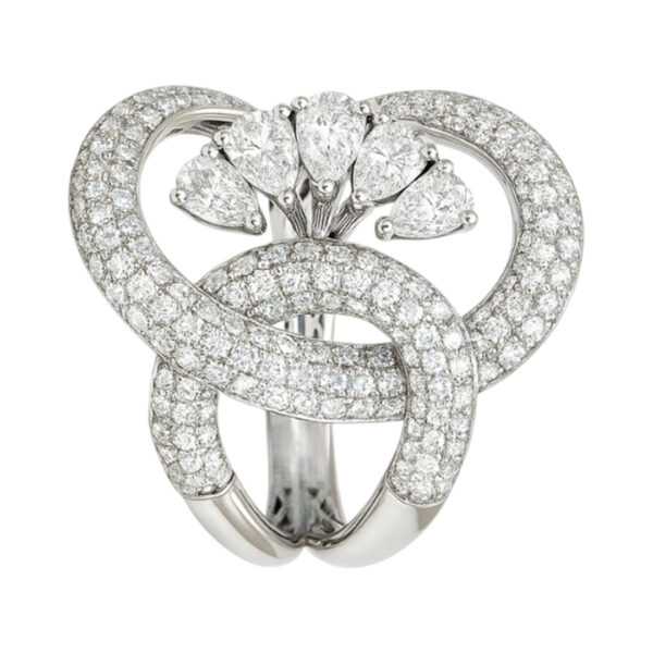 ROUND-PEAR RING-HRD-F-G/VVS-VS 1.76 CTS- A31R,Total Wt -6.52gm - Image 2