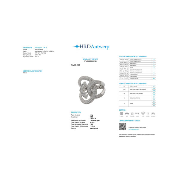 ROUND-PEAR RING-HRD-F-G/VVS-VS 1.76 CTS- A31R,Total Wt -6.52gm - Image 3