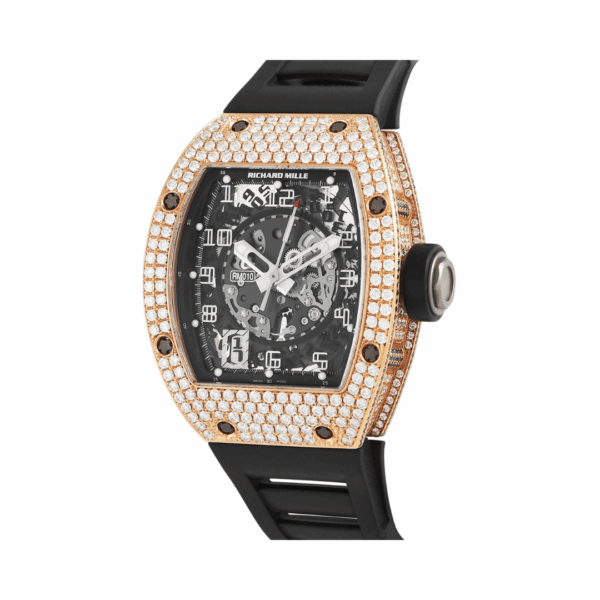 Richard Mille RM010 AH RG Rose Gold Diamond Bezel Skeleton Dial - Image 2