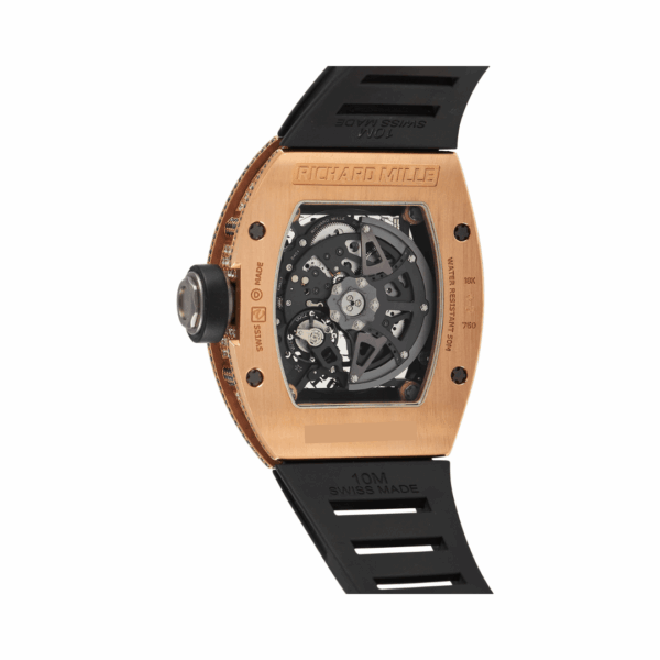 Richard Mille RM010 AH RG Rose Gold Diamond Bezel Skeleton Dial - Image 3