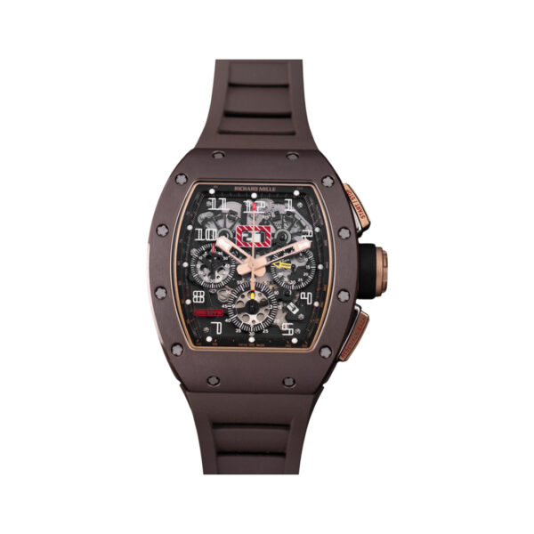 Richard Mille RM011 AO RG NS Felipe Massa Brown Silicon Nitride with Rose Gold & Titanium 40mm Skeleton Dial Men’s Watch