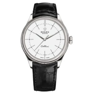 Rolex Cellini M50509-0016 39Mm Stainless Steel White Dial 18 Ct White Gold