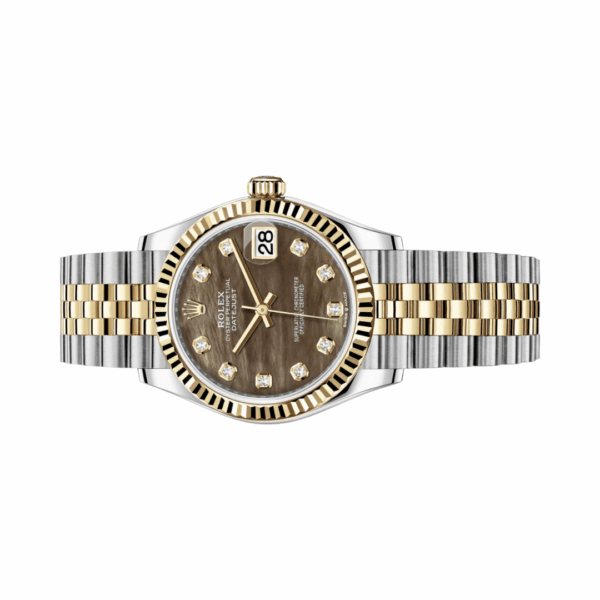 Rolex Datejust 278273 DKMDJ Dark 18K Yellow Gold And Steel 31mm MOP Diamonds Dial Womens Watch - Image 2