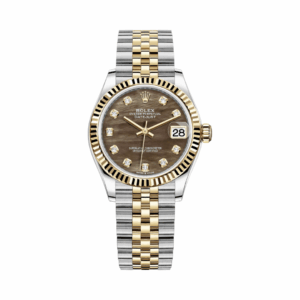 Rolex Datejust 278273 DKMDJ Dark 18K Yellow Gold And Steel 31mm MOP Diamonds Dial Womens Watch