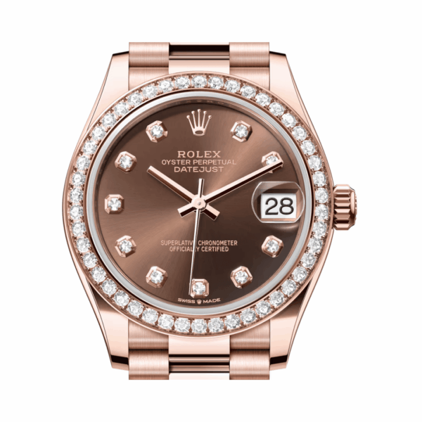 Rolex Datejust M278285RBR-0006 President Bracelet 31mm Everose Gold Dial Womens Watch - Image 3