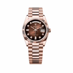 Rolex Day-Date 36 m128235-0037 18ct Everose Gold 36mm Brown Ombré Diamond Dial Unisex Watch