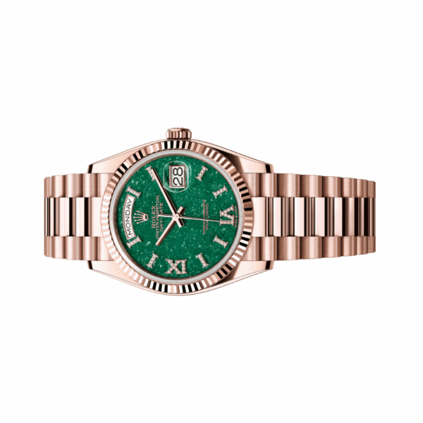 Rolex Day Date Aventurine 128235-0068 Everose Gold Green Aventurine Green Dial - Image 2