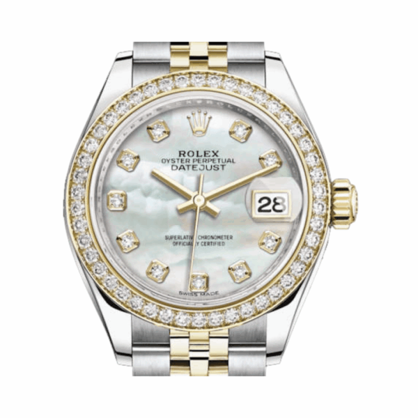 Rolex Lady Datejust M279383RBR-0019 Oystersteel Yellow Gold 28mm MOP Dial Womens Watch - Image 3