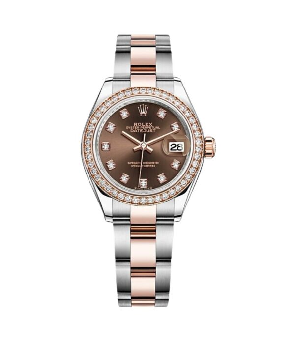 Rolex Lady Datejust M279381Rbr-0012, Oystersteel, Everose Gold And Diamonds