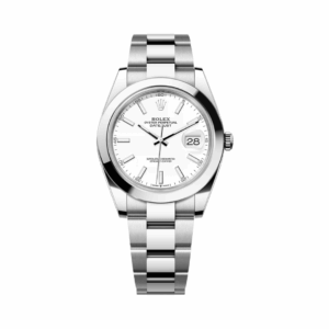 Rolex Oyster Perpetual Datejust 126300 WIO White Index Dial 41mm Mens Watch