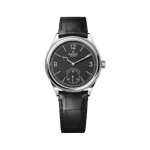 Rolex Perpetual 1908 – 52509-0002 White Gold Domed & Fluted Bezel Black Dial 39mm Men’s Watch
