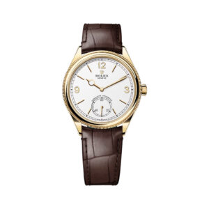 Rolex Perpetual 1908 – 52508-0006 Yellow Gold & Fluted Bezel White Dial 39mm Men’s Watch