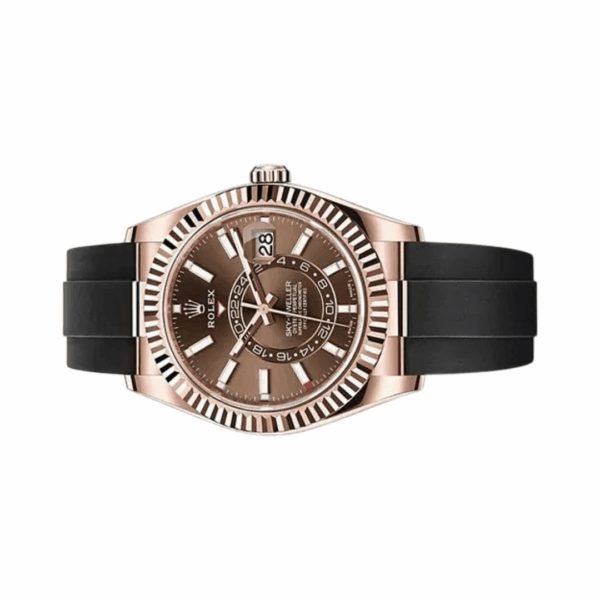 Rolex Sky Dweller 326235 CHOI Oysterflex Rose Gold Chocolate Dial - Image 2
