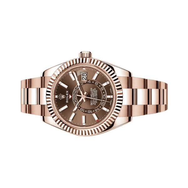 Rolex Sky Dweller 326935 CHOI 18K Everose Gold 42mm Chocolate Index Dial Mens Watch - Image 5