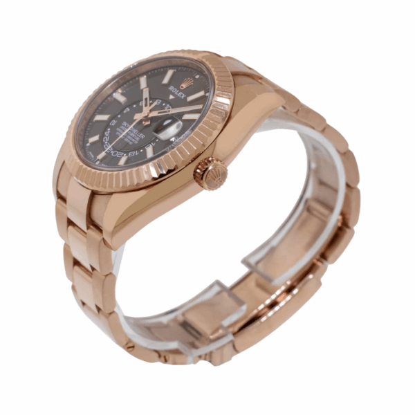 Rolex Sky Dweller 326935 CHOI 18K Everose Gold 42mm Chocolate Index Dial Mens Watch - Image 3