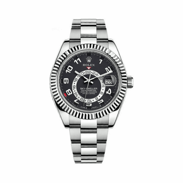 Rolex Sky Dweller 326939 Bk 18Kt White Gold Bezel Black Dial 42Mm Men’s Watch