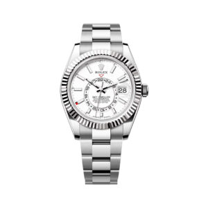 Rolex Sky Dweller 336934-0003 Steel & White Gold Fluted Bezel Oyster Bracelet 42mm Men’s Watch