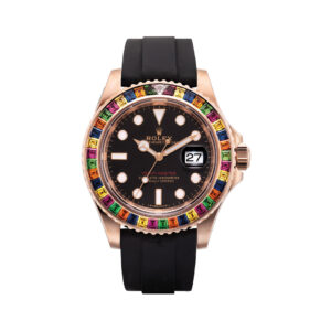 Rolex Yacht Master Tutti Frutti 116695SATS Rose Gold Case with Gem Set Bezel 40mm Men’s Watch