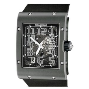 Richard Mille Rm 016 Automatic Winding Ultra Flat 38Mm X 49.8Mm Titanium Black Rubber Straps Men’S Watch