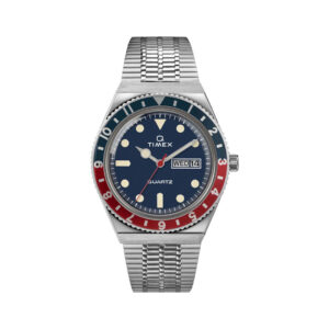 Timex Q Reissue TW2T80700ZV Stainless Steel Quartz Blue Dial Pepsi Bezel 38mm Men’s Watch