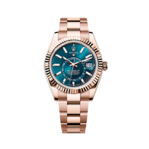 Rolex Sky-Dweller 336935-0001 Everose Gold Blue-Green Dial 42mm Men’S Watch