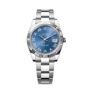 Rolex Datejust 41 126334-0025 Oystersteel-White Gold Azzurro Blue Dial 41mm Men’S Watch