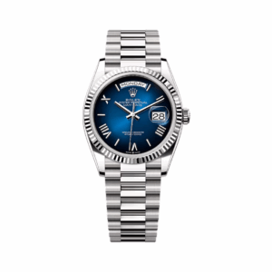 Rolex Day-Date 128239-0063 Blue Ombre White Gold 36mm Women’s Watch