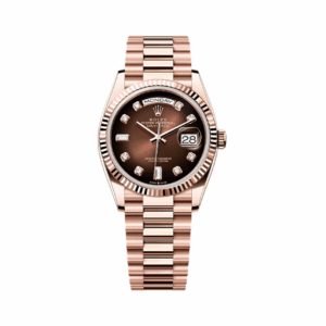 Rolex Day-Date 128235-0037 Brown Ombre Everose Gold 36mm Women’s Watch