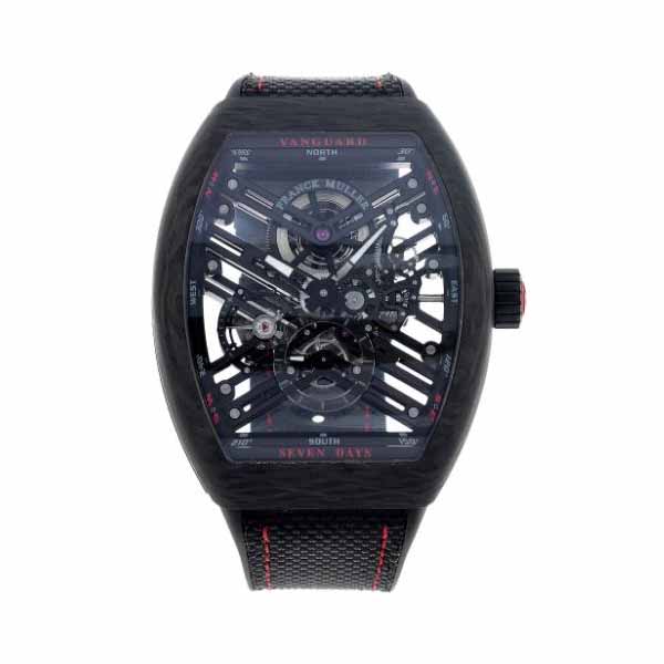 Franck Muller Vanguard 44Mm Skeleton Carbon &Amp; Red Men’S Watch V 45 S6 Sqt Car Er