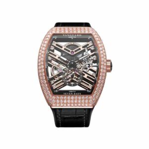 Franck Muller Vanguard 44Mm 18Kt Rose Gold With Diamonds Men’S Watch