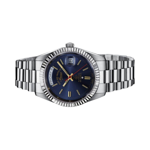West End Watch Co. 6868.10.3226 Classic Sunray Blue Index Dial Jubilee Bracelet Men’s Watch - Image 2
