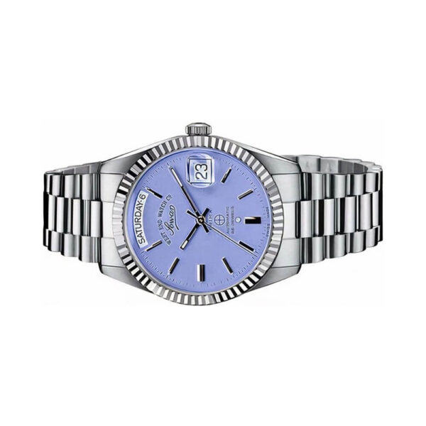 West End Watch Co. 6868.10.3353 Sowar Prima Purple Index Dial Jubilee Bracelet Men’s Watch - Image 2