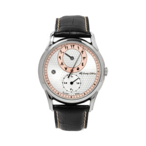 West End Watch Co. 6873.10.3361BLK Arabic Pink & Silver Dial 37mm