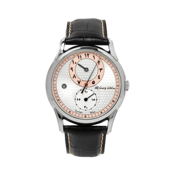 West End Watch Co. 6873.10.3361BLK Arabic Pink & Silver Dial 37mm