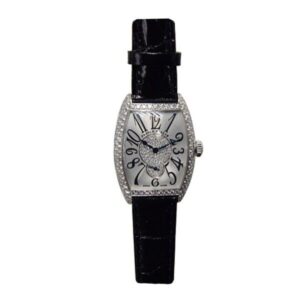 Franck Muller Art Deco 7500 S6 D 2P Diamond-Set 28Mm 18K White Gold Manual Movement Ladies Watch