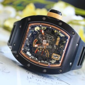 Richard Mille Rm 030 Am Ca Asia Boutique Exclusive Limited Edition 42.7 Mm X 50 Mm Black Rubber Straps Men’S Watch