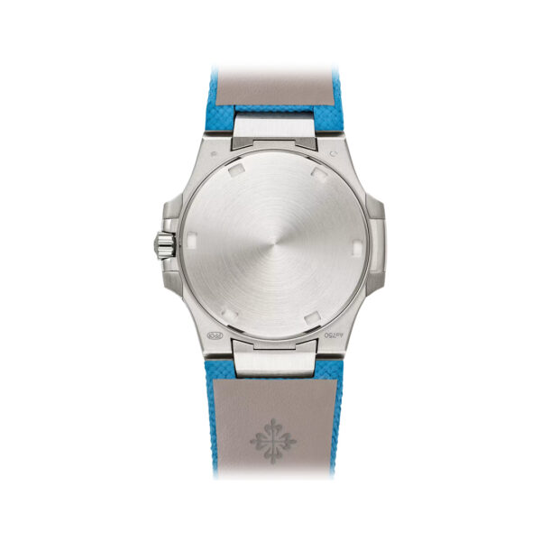 Patek Philippe Nautilus 7010/1G-013 White Gold Azure Blue Dial Diamond Bezel 32mm Ladies Watch - Image 2